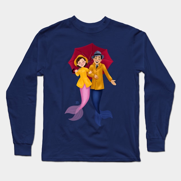 Singing in the Rain Mermaids Long Sleeve T-Shirt by 513KellySt